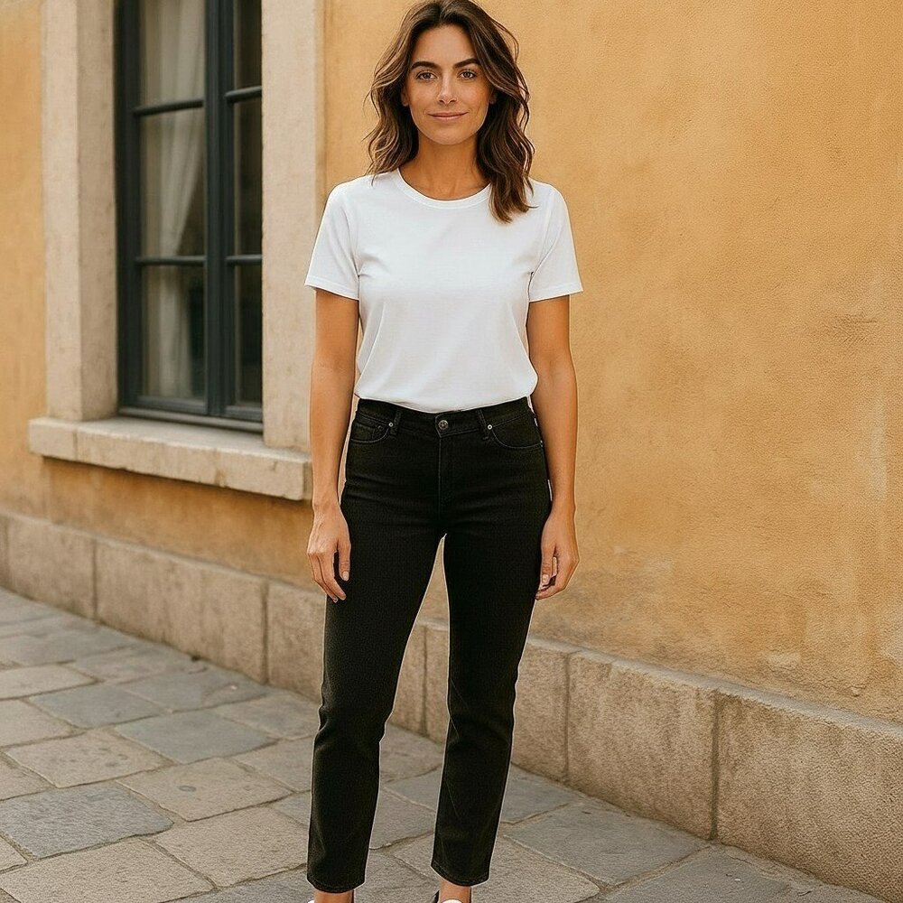 Emperial Premium Womens Size 13 Brown Black Foil Slim Stretch Jeans Casual Pants